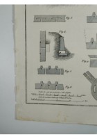 ARCHITETTURA MILITARE CAVALIERI DEMOLIZIONE Incisione Stampa 1866 Tavola antica