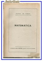 MATEMATICA di Franco De Simone Litografia Felici Spartaco Libro corso università