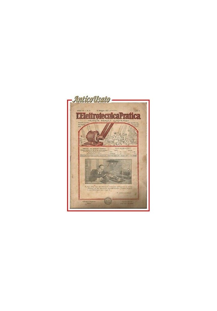 L'ELETTROTECNICA PRATICA rivista illustrata maggio 1927 radio vintage Edison