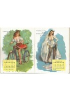 Calendarietto da Barbiere QUAL E' LA PIU' BELLA 1955 originale Vintage pin up