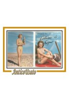 Calendarietto da Barbiere STORIA DEL COSTUME DA BAGNO 1958 originale Vintage