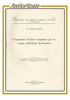GENERATORE DI BASSE FREQUENZE PER RICERCHE SULL'EFFETTO ELETTROOTTICO Manfredi