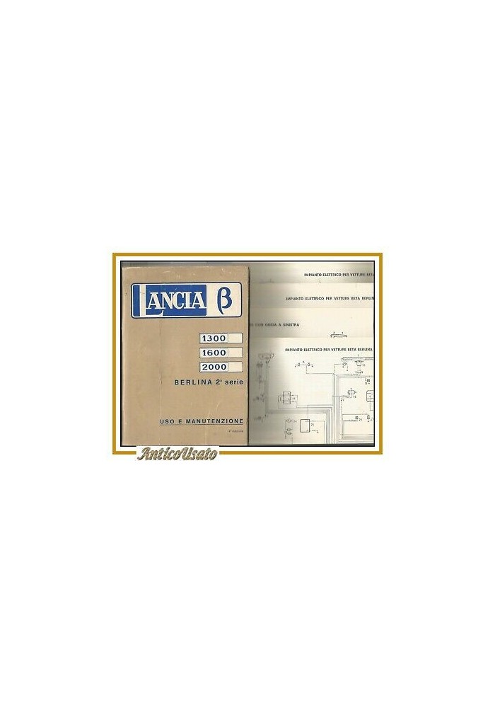 LANCIA BETA 1300 1600 2000 berlina libretto uso manutenzione