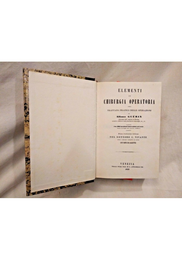 ELEMENTI DI CHIRURGIA OPERATORIA di A Guerin 1996 reprint