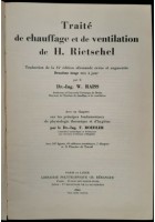 TRAITE DE CHAUFFAGE ET DE VENTILATION di Rietschel e Raiss 1965 libro ingegneria