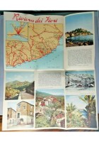 RIVIERA DEI FIORI Depliant Turistico Illustrato brochure vintage 1955 in tedesco