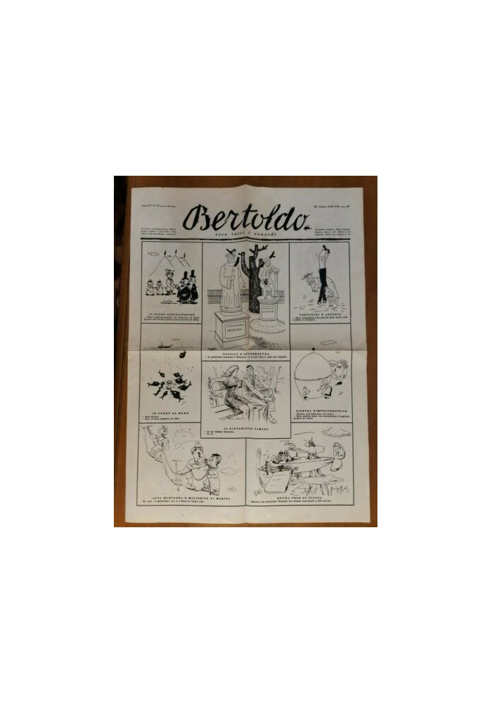 BERTOLDO giornale umoristico anno IV numero 34 30 giugno 1939 fascismo rivista
