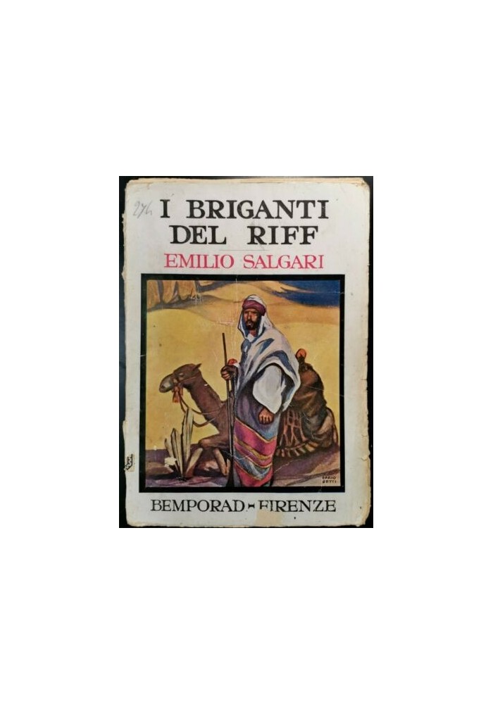 I BRIGANTI DEL RIFF di Emilio Salgari 1928 Bemporad libro illustrato per ragazzi
