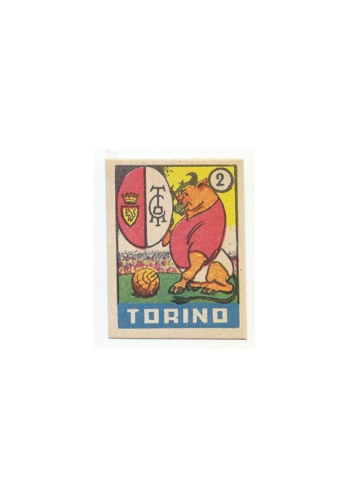FIGURINA calcio TORINO mascotte scudetto 1949 Originale Nannina vintage d'epoca
