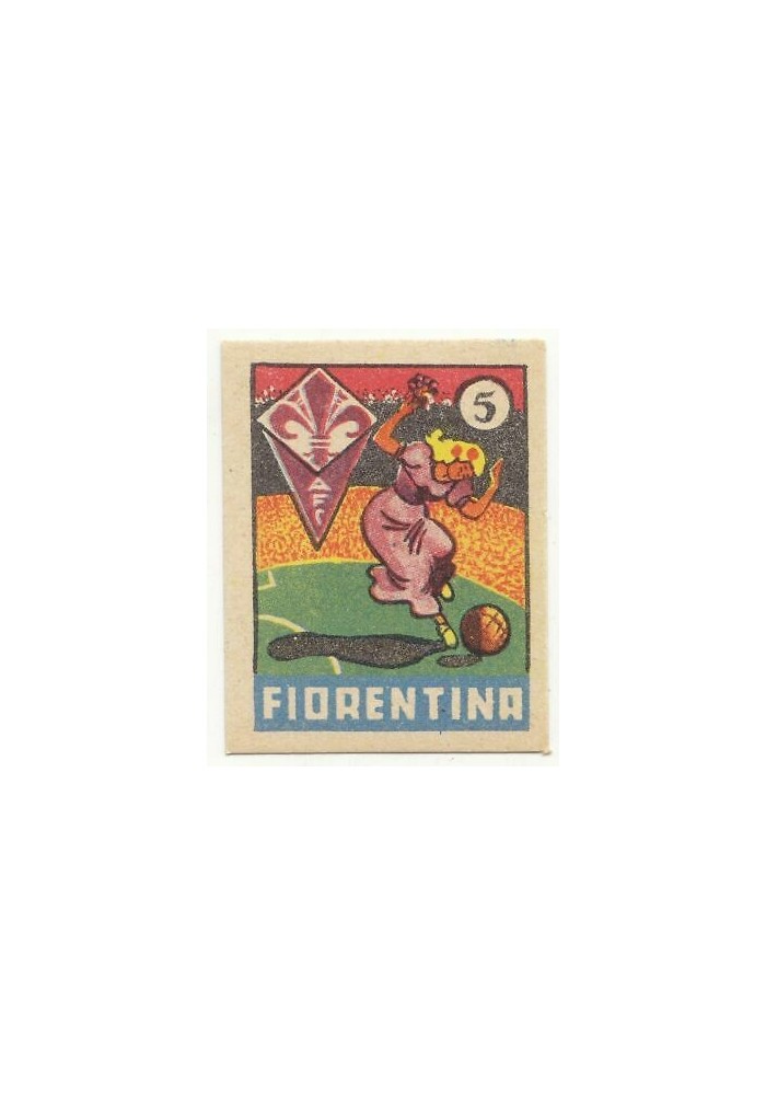 FIGURINA calcio FIORENTINA mascotte scudetto 1949 Originale Nannina vintage