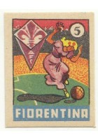 FIGURINA calcio FIORENTINA mascotte scudetto 1949 Originale Nannina vintage