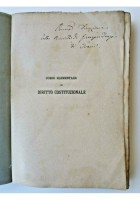 CORSO ELEMENTARE DI DIRITTO COSTITUZIONALE di Mario De Mauro 1881 libro antico