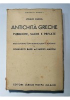ANTICHITA' GRECHE PUBBLICHE SACRE E PRIVATE di Vigilio Inama 1924 Hoepli libro