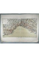 CARTA DELLE PROVINCIE DI GENOVA PORTO MAURIZIO 1902 Stampa Antica Mappa VINTAGE