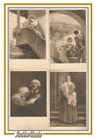 I PROMESSI SPOSI 9 cartoline originali 1942 vintage illustrate Galizzi d'epoca