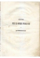 CENNO PER LE OPERE PUBBLICHE Acerenza di Pietro Paolo Glinni 1852 libro antico