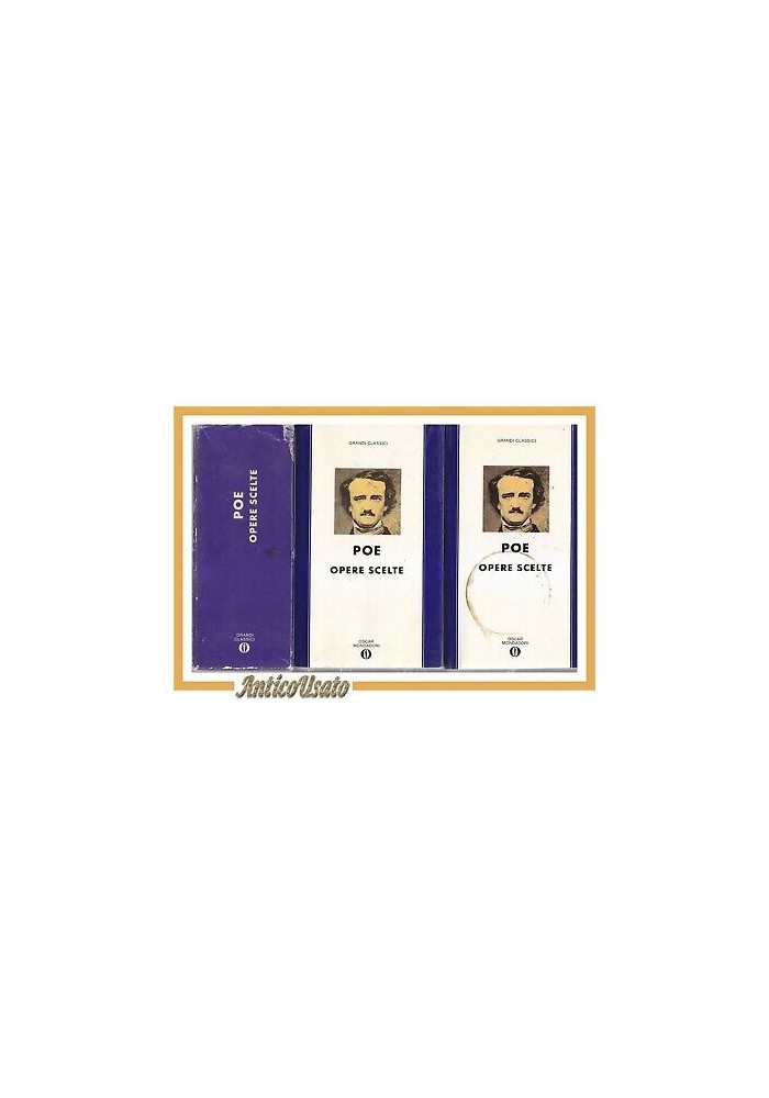 OPERE SCELTE di Edgar Allan Poe 2 VOLUMI 1991 Mondadori Libri cofanetto Oscar