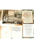 CICLOPEDIA DIZIONARIO UNIVERSALE DELLE ARTI E SCIENZE 1747 9 volumi antico libro