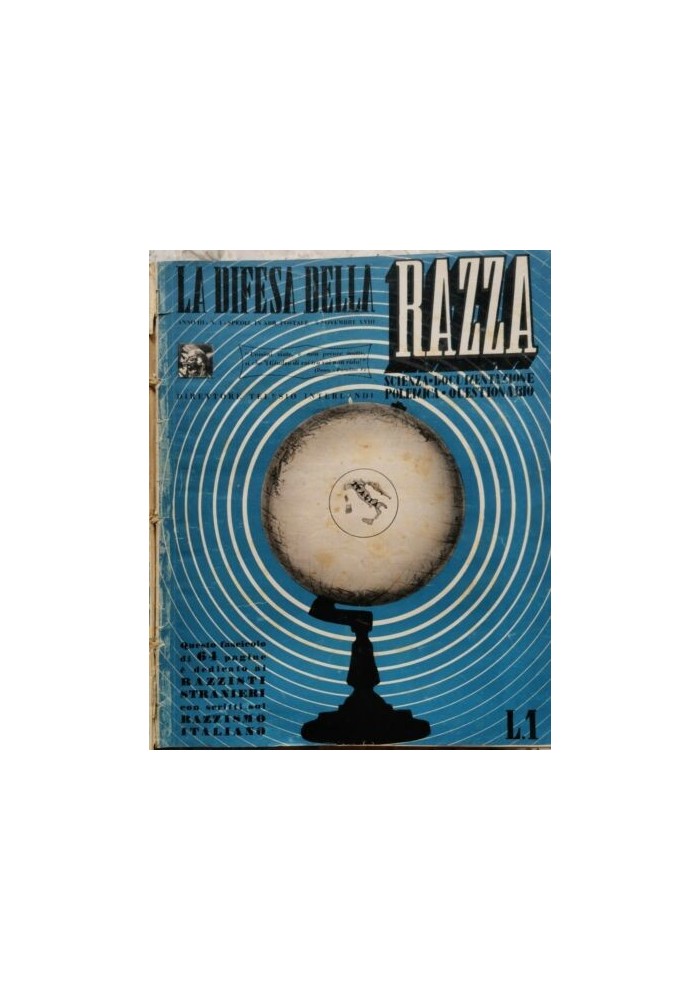 LA DIFESA DELLA RAZZA 1939 40 annata ANNO III razzismo fascismo antisemitismo
