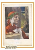 DANTE ALIGHIERI Stampa a colori 1940 Tancredi Scarpelli Illustrazione Incisione