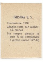 FIGURINA calcio TRIESTINA mascotte scudetto 1949 Originale Mundus o Nannina
