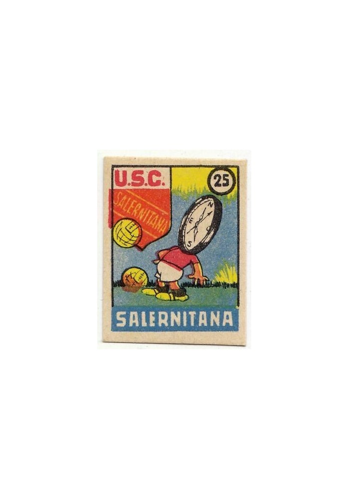 FIGURINA calcio SALERNITANA mascotte scudetto 1949 Originale Nannina vintage