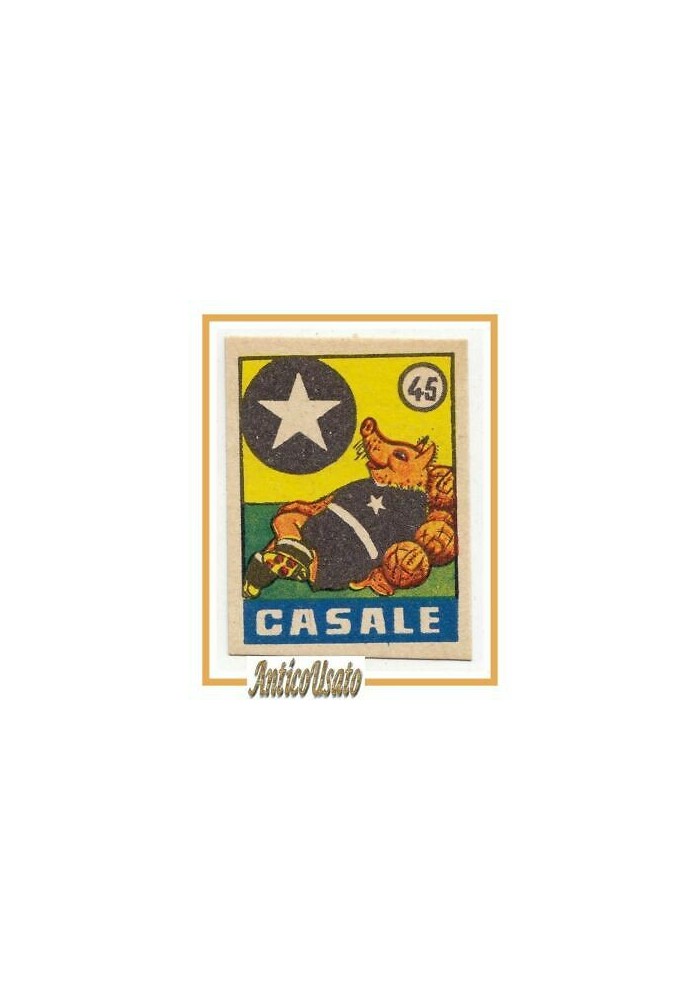 FIGURINA calcio CASALE mascotte scudetto 1949 Originale Nannina vintage
