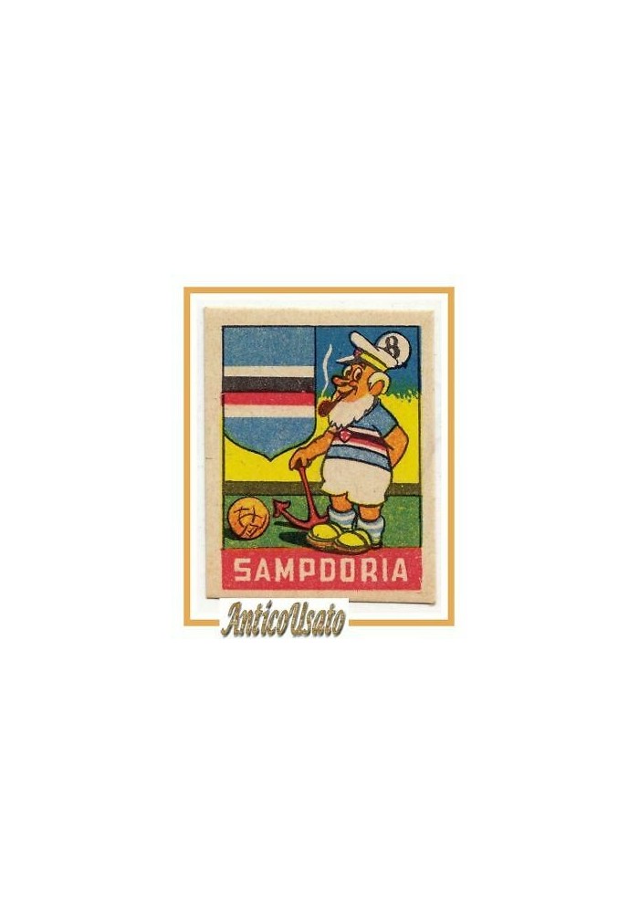 FIGURINA calcio SAMPDORIA mascotte scudetto 1949 Originale Nannina vintage