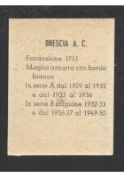 FIGURINA calcio BRESCIA mascotte scudetto 1949 Originale Nannina vintage d'epoca