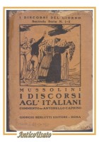 I DISCORSI AGL'ITALIANI di Benito Mussolini libro Berlutti fascismo 1923