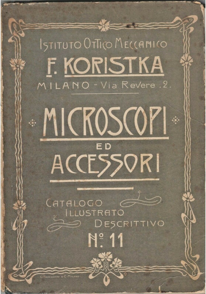 MICROSCOPI ED ACCESSORI Koristka istituto ottico meccanico 1903 Catalogo