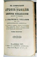 IL COMPENDIO DELLA STORIA ROMANA di Goldsmith 1847 2 libri in 1 completo antico