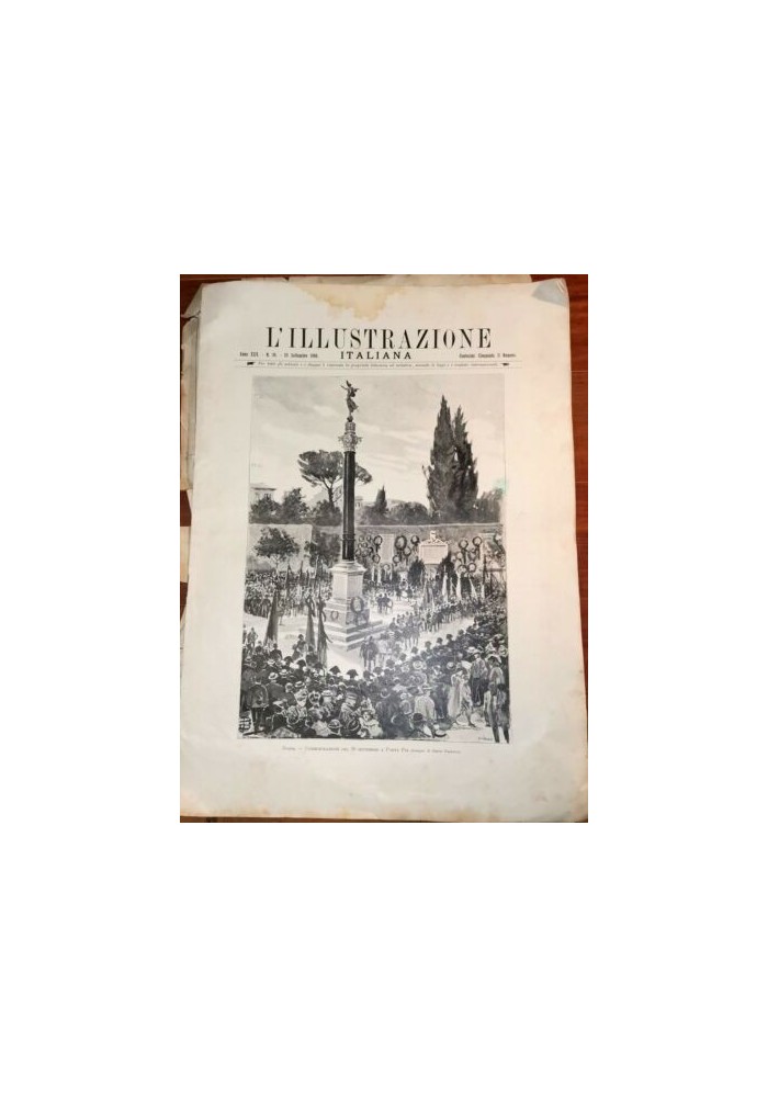 L'ILLUSTRAZIONE ITALIANA 25 Settembre 1898 Commemorazione Porta Pia Giornale