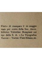 LA MEMORIA di G B Angioletti 1949 Bompiani I Edizione Libro Romanzo Narrativa