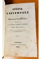 STORIA UNIVERSALE di Giovanni De Muller volumi 5 e 6 libro antico 1830 Napoli