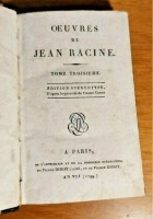 OEUVRES di Jean Racine Volume III libro antico 1799 teatro francese originale