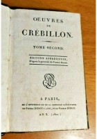 OEUVRES di Crebillon Volume II Didot 1802 libro antico teatro francese vintage