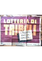MANIFESTO LOTTERIA DI TRIPOLI firmato Lalia vintage originale d'epoca fascismo