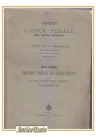 PROGETTO DEL CODICE PENALE DEL REGNO D'ITALIA parte II 1878 lavori