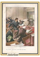 L'ECCIDIO DI PALAZZO D'ACCURSIO Stampa a colori Tancredi Scarpelli 1940 Fascismo