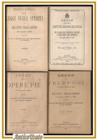 LEGGE SUI TELEFONI SUGLI SPIRITI SULLE OPERE PIE 1889 1898 libro antico diritto