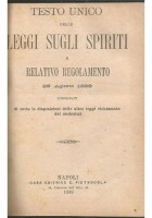 LEGGE SUI TELEFONI SUGLI SPIRITI SULLE OPERE PIE 1889 1898 libro antico diritto