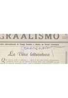 GRAALISMO anno I n 1 gennaio 1958 autografo Hrand Nazariantz rivista poesia Bari