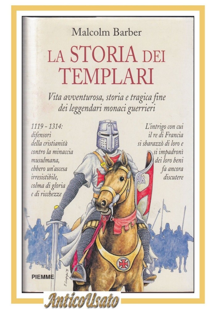 LA STORIA DEI TEMPLARI di Malcolm Barber 1997 Piemme libro storia