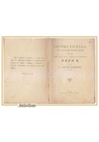 LETTERA ENCICLICA DI PAPA PIO X CIRCA LE DOTTRINE MODERNISTE 1907 libro antico