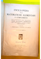 ENCICLOPEDIA DELLE MATEMATICHE ELEMENTARI volume II parte II 1938 Hoepli libro