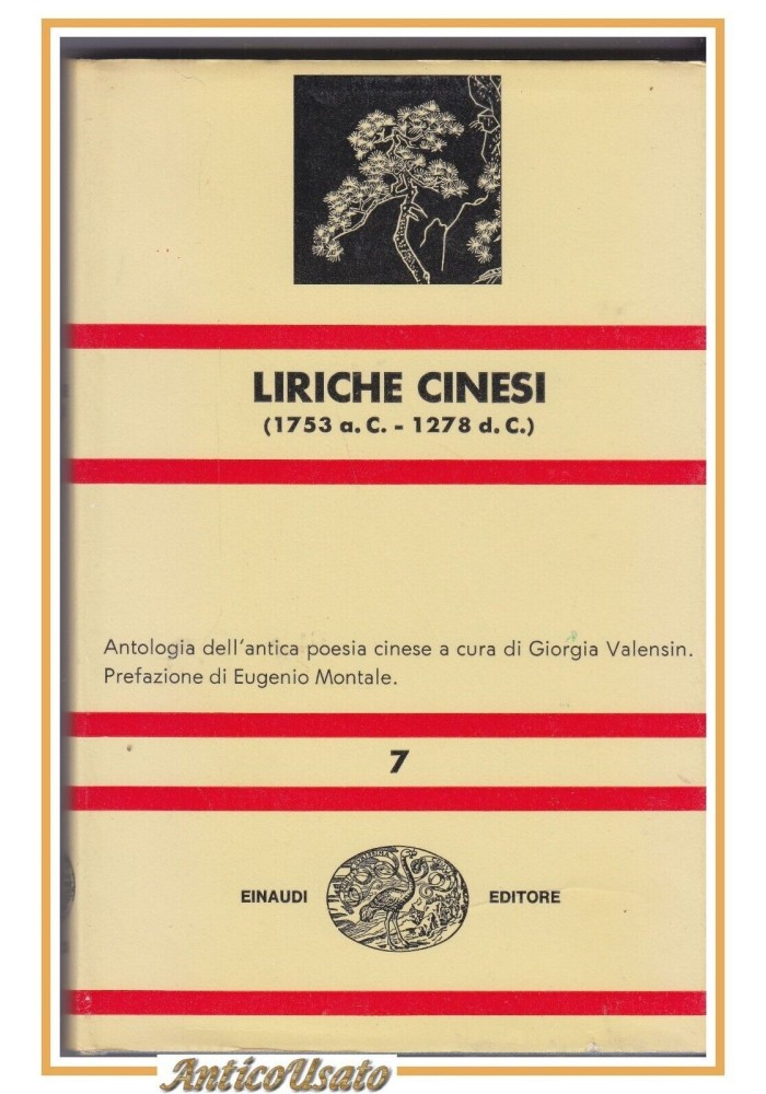 LIRICHE CINESI antologia della poesia 1968 universale Einaudi Libro Montale