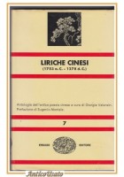 LIRICHE CINESI antologia della poesia 1968 universale Einaudi Libro Montale