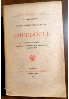 EMPEDOCLE studio critico di Ettore Bignone 1916 Bocca libro poeti filosofi Greci