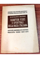CARATTERI FISICI E SPIRITUALI DELLA RAZZA ITALIANA di Giovanni Marro 1939 libro